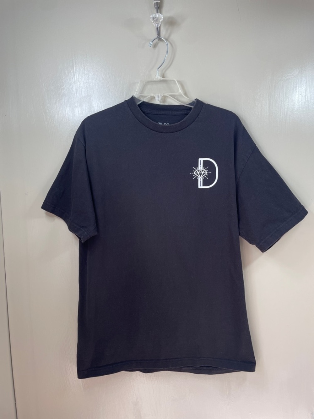 Lrg Black Short-Sleeve Tee with White D Logo